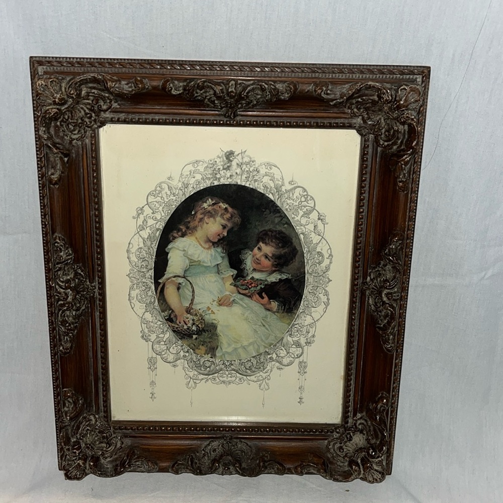 Frederick Morgan sweethearts art print framed wooded frame